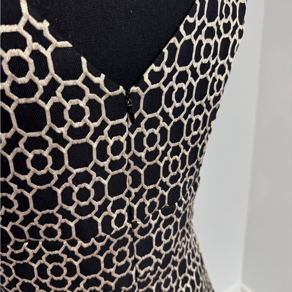 Lauren Ralph Lauren V-Neck Textured Formal Skater Dress (sz 10) - Picture 6 of 8